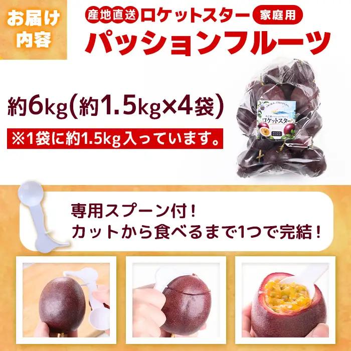 【D99001】パッションフルーツ ロケットスター 約6kg 鹿児島県産 産地直送【グリーンファースト】