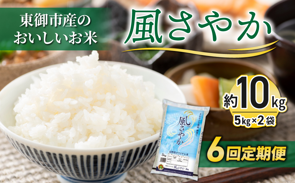 【６回定期便】東御市産のおいしいお米「風さやか」約10kg