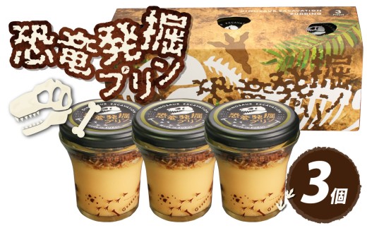 恐竜発掘プリン3個セット