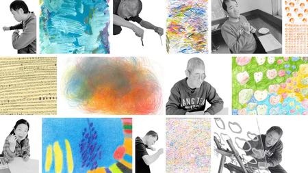 アート シャツ 【Lサイズ】  シャツ 洋服 障がい者アート 総柄 ファッション 征峯会 [AU028ci]