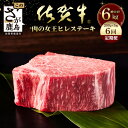 【ふるさと納税】最高級 佐賀牛 A5ランク A5 肉の嬢王ヒレ肉ステーキ用（200g×5枚）6回定期便　総重量6kg 佐賀 牛肉 国産 佐賀県産 鹿島市 家族 ファミリー向け ご褒美 満足 おすすめ オススメ いちおし 美味しい 送料無料 W-7