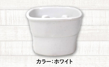 【美濃焼】 陶器製ペット用フードボウル 早食い防止 高台フードボウル 小 ホワイト pet109 瑞浪市 / ながしまプランニングオフィス エサ入れ 餌皿 犬 猫 [AZBM001]