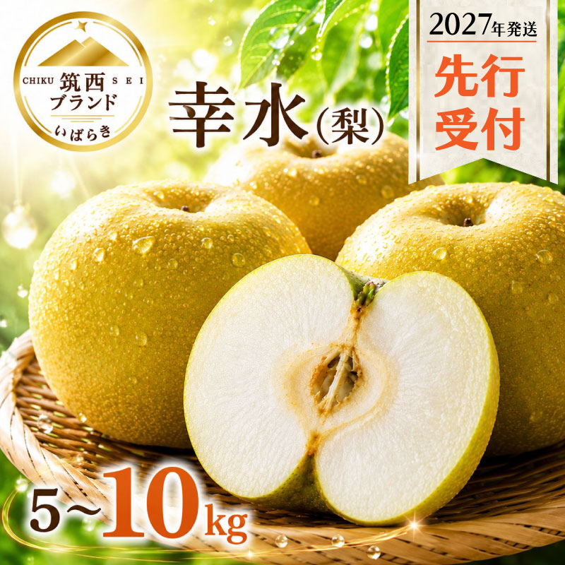 【ふるさと納税】 [2027年発送] 梨 幸水 5kg 10kg なし ナシ こうすい 甘い梨 ブランド 果実 甘み ジューシー シャキシャキ 品種 果肉 果汁 ずっしり 果物 くだもの デザート フルーツ 高評価 大人気 おすすめ 特産品 JA 北つくば 筑西 茨城