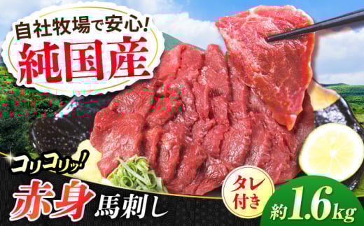 『純国産』熊本の味 コリコリ 赤身 馬刺し 計約1.6kg（約400g×4セット）タレ付【有限会社 九州食肉産業】 [AYCN062]