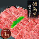 【ふるさと納税】但馬牛　焼き肉用(赤身　1kg)【配送不可地域：離島】【1072499】