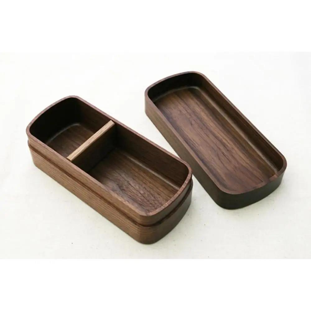 ◇銘木弁当箱 ウォルナット ナノコート 弁当包みセット【モクヘン】【TN163】