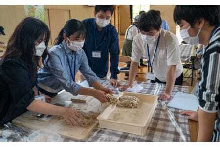 自然豊かな里山でつくる「そば打ち体験」 ／ 米川蕎麦 蕎麦うち チケット 山口県 No.169