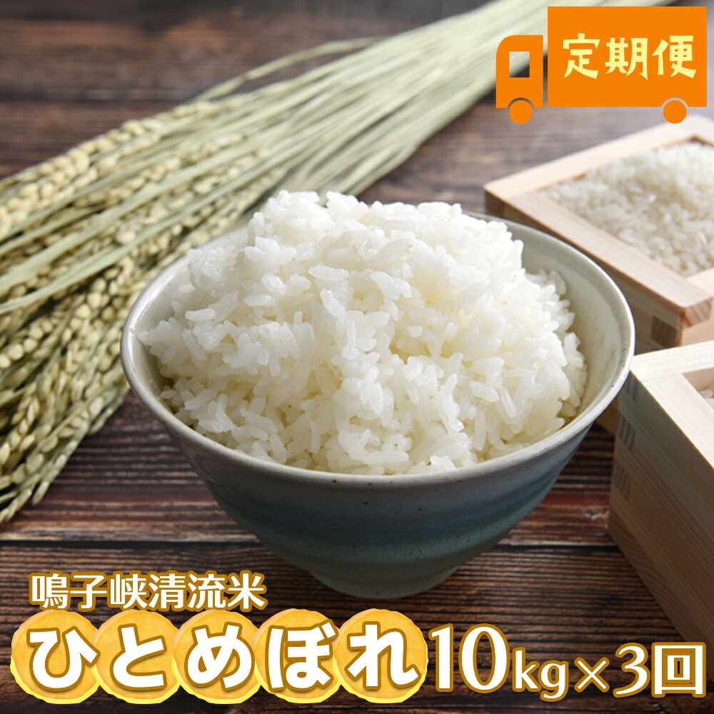 【ふるさと納税】鳴子峡清流米 ひとめぼれ10kg×3回 定期便【2025年産】｜宮城県大崎市産米