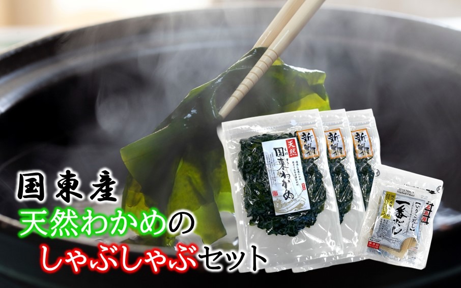 風味が違います！国東天然わかめのしゃぶしゃぶセット（湯通し塩蔵わかめ690g 厳選出汁パック付き）_2551R