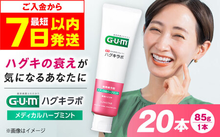 GUMハグキラボ デンタルペースト 85g（メディカルハーブミント）20本 [AOAD048] 歯磨き