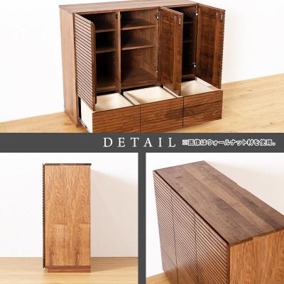 ふるさと納税 大川市 【大川家具】無垢材　サイドキャビネット　風雅　キャビネット幅1460【設置付き】ホワイトアッシュ |  | 03
