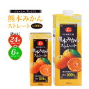 【ふるさと納税】 ＜容量 選べる＞ ジューシープレミアム 熊本みかんストレート100％ 200ml×24本 または 1000ml×6本 合計4,800ml 4.8L 合計6,000ml 6L 蜜柑ジュース ミカンジュース オレンジジュース 紙パック 国産 九州 熊本県 送料無料