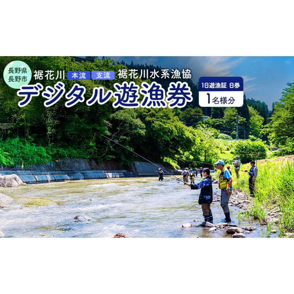 【ふるさと納税】【裾花川本流・支流】　裾花川水系漁協　デジタル遊漁券　1日券　アユ以外の魚種　長野県　長野市　