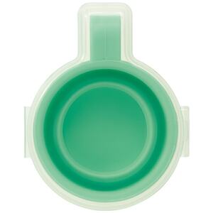 シリコーン製携帯ミニコップ 120ml ミントグリーン 折りたたみ シリコン 専用ケース付き 外出 おでかけ うがい 歯みがき はみがき 服薬 薬 便利 たためるミニコップ パステルグリーン〈スケータ