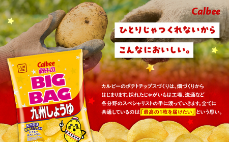 カルビー ビッグバッグ 九州しょうゆ 12袋 K194-002_02 ポテトチップス ポテチ チップス 菓子 お菓子 スナック スナック菓子 おやつ おかし じゃがいも 鶏だし 九州甘口醤油 九州醤油