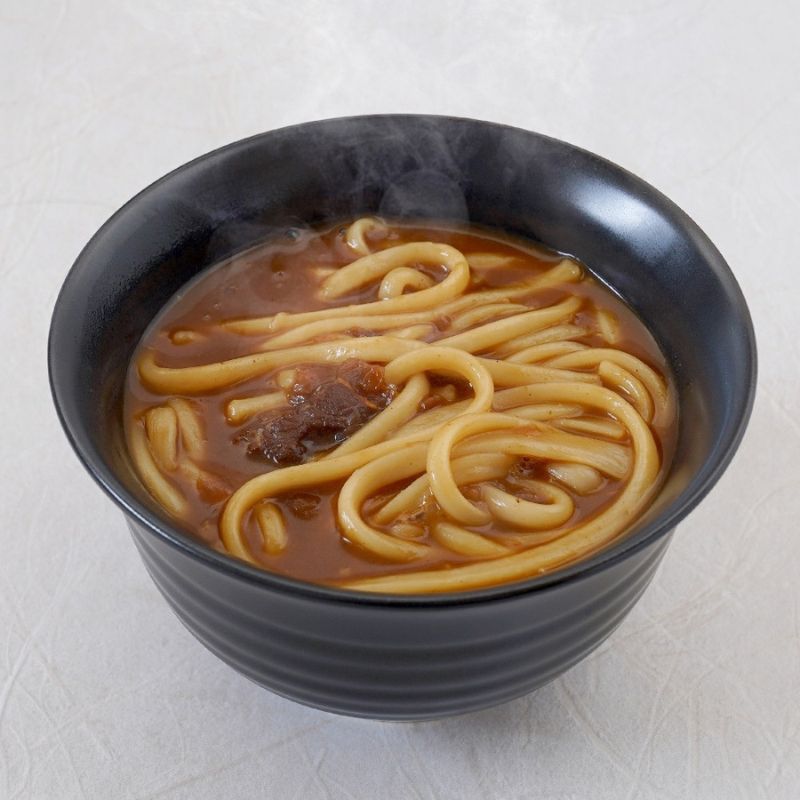 さぬき小豆島　手延冷凍調理うどん　4食セット（カレーえび天（焼きもち入）牛肉かきあげ）