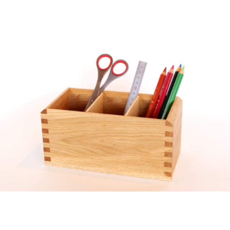 ＜オークヴィレッジ＞多用途ペン立て　ナチュラル