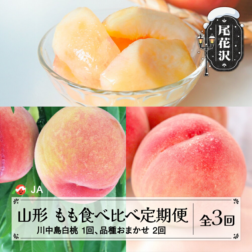 【ふるさと納税】全3回 もも食べ比べ定期便 秀品 7月下旬頃~発送 令和7年産 2025年産 白桃 モモ 果物 フルーツ 山形県産 送料無料 沖縄・離島への配送不可 JA ja-tkmox