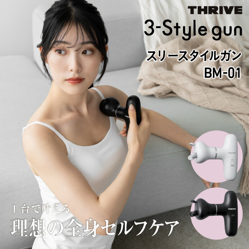 【ふるさと納税】スリースタイルガン BM-01 - 手軽に使えるハンディマッサージャー！腰、肩、ヘッド、脚のケアに最適。簡単操作と安全機能付きで家庭用、美容・健康、疲労回復に。母の日や父の日、誕生日のプレゼントにも最適。送料無料