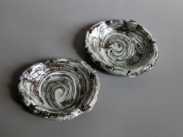 
            【唐津焼】中川自然坊窯　刷毛目唐津 豆皿 2客
          