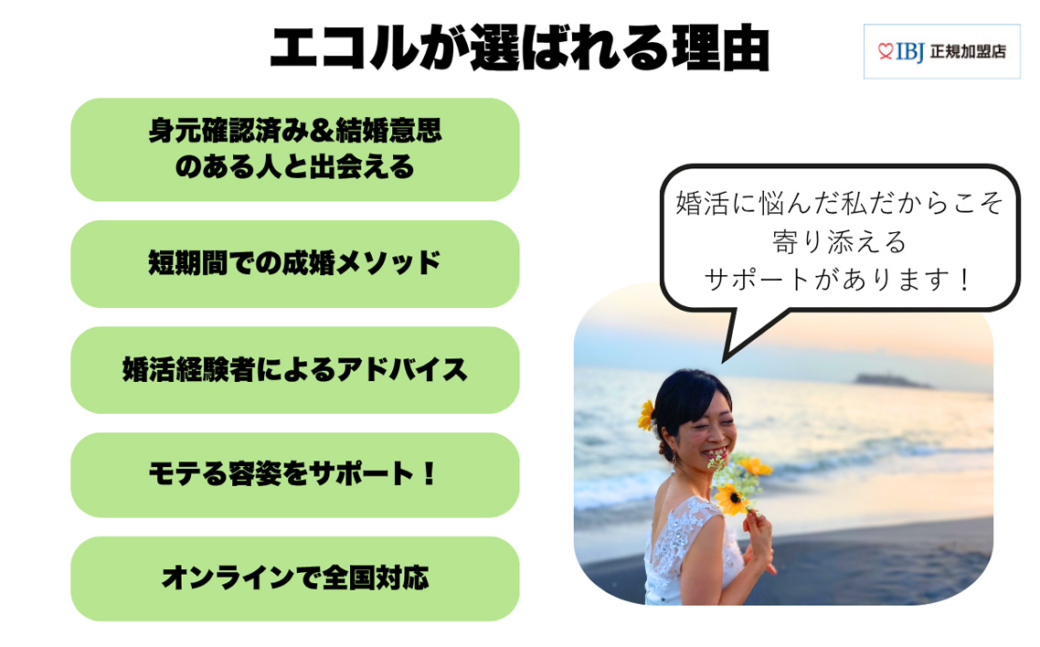 No.290 越谷市でのご縁を結ぶ婚活2ヶ月体験プラン ／ ご縁づくり 新たなご縁 出会い 出逢い お見合い 結婚 婚活サポート 婚活サロン 結婚相談所 エコル カウンセリング 埼玉県