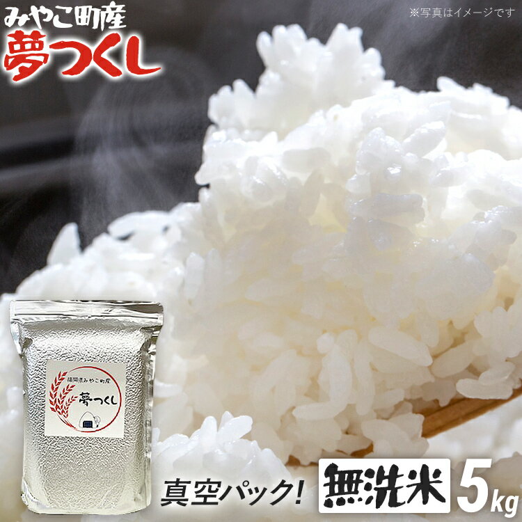 【ふるさと納税】米 無洗米 5kg 真空パック 福岡県 みやこ町産 夢つくし （無洗米） 【期間限定】 米 チャック付き チャック 防虫 ごはん おにぎり おやつ 福岡県 福岡 九州 グルメ お取り寄せ