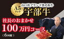 【ふるさと納税】【宇部牛】（定期便 6回便）社長おまかせプレミアム ＜100万円コース＞ 黒毛和牛A5ランク宇部牛 山口県 宇部市 こだわり ブランド 希少部位 骨付き 焼肉 すき焼き BBQ しゃぶしゃぶ ステーキ お祝い イベント クリスマス お誕生日