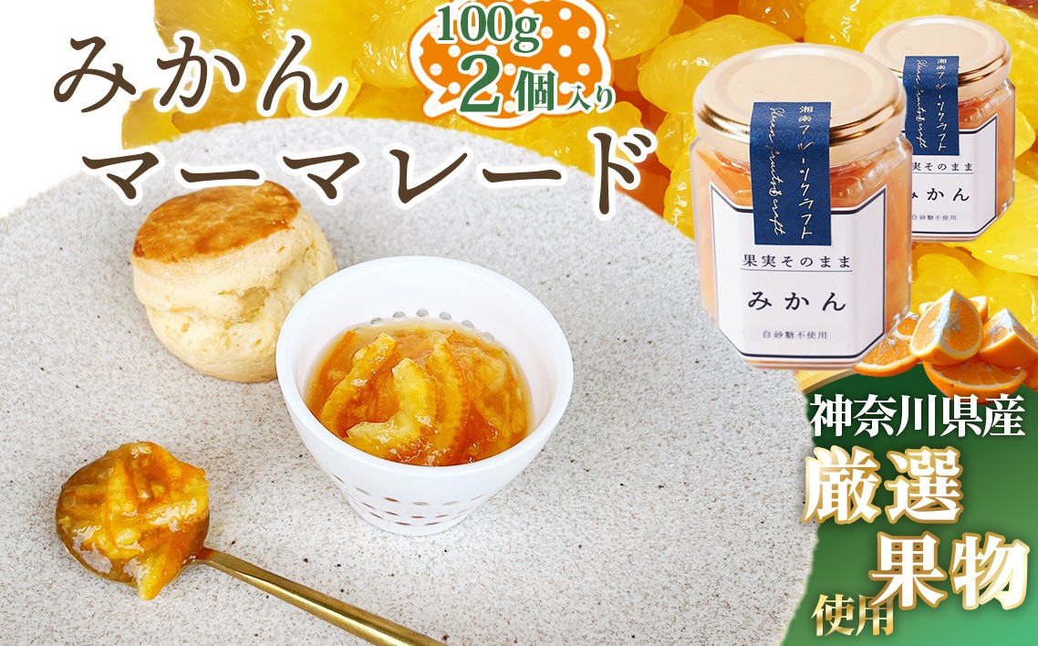 
                  みかんマーマレード100g×2個 ／ 蜜柑 ミカン 柑橘 温州みかん 大津6号 ジューシー ママレード 人気 加工食品 手作り 白砂糖不使用 ペクチン不使用 フルーツスプレッド コンフィチュール トッピング 神奈川県産果物 神奈川県 No.085
                