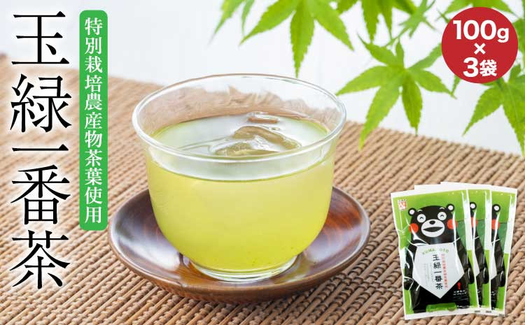 
くまモン 玉緑一番茶100g×3袋セット
