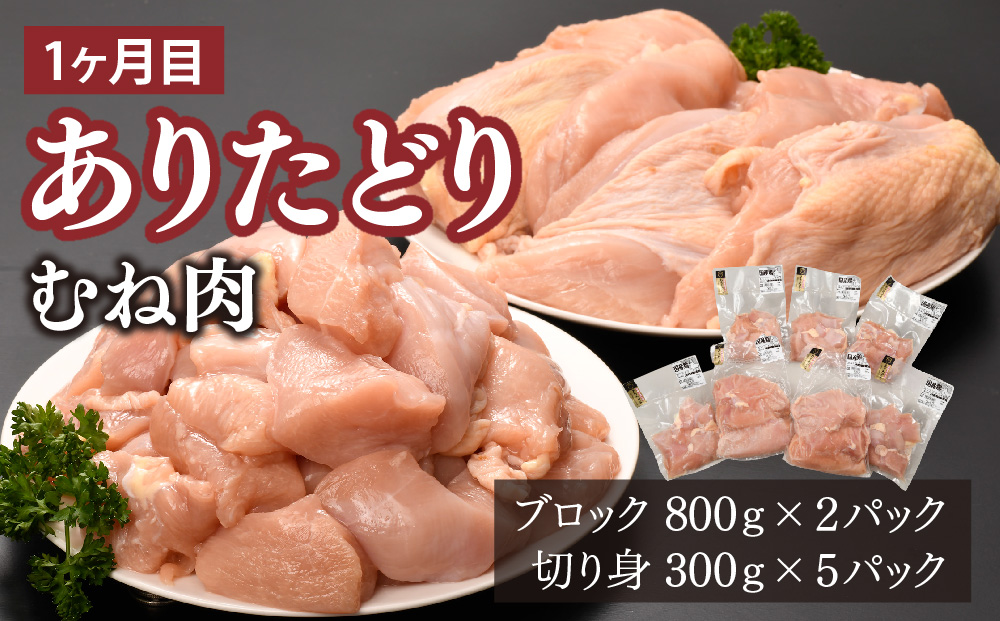 【3カ月定期便】ありたどり・肥前さくらポーク 計5.5kg【鶏むね肉 低脂肪 ダイエット 筋トレ たんぱく質 サラダチキン 豚肉 しゃぶしゃぶ スライス もも肉 ビタミンA ビタミンB2 佐賀 ブランド鶏 小包装】(H123119)