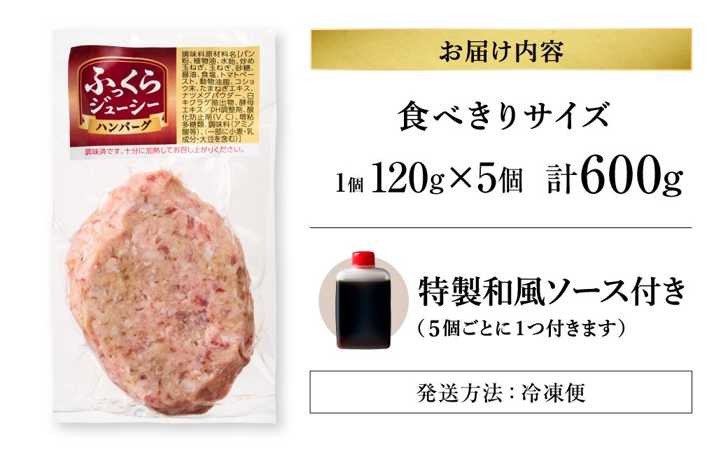 【A4～A5ランクの黒毛和牛100%】ハンバーグ 120g×5個