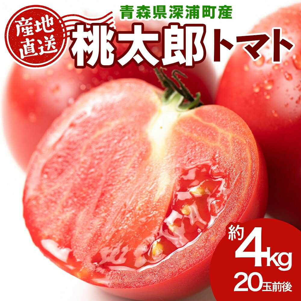 【ふるさと納税】青森県産 桃太郎 トマト 約4kg 20玉前後 7月中旬～11月中旬頃お届け 大玉 tomato 新鮮 野菜 旬 甘い 完熟 ジュース 産地直送 農家直送 お取り寄せ 常温 永谷農園 青森県 深浦町　お届け：2025年7月11日～2025年11月19日