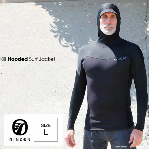 ウエットスーツ　Rincon 1mm KILL HOODED 長袖 JACKET。真夏仕様5.5cmバイザー付き  Lサイズ