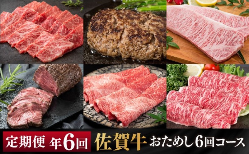 定期便 隔月 奇数月 年6回 佐賀牛 「おためし6回」コース  2