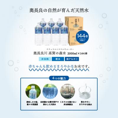 ふるさと納税 関市 【定期便 12ヶ月】高賀の森水 計144本 (2000ml6本入2ケース×12ヶ月) |  | 02