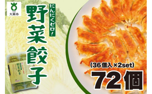 
【大阪名物】大阪ふくちぁん野菜餃子 冷凍生餃子 72個 ［36個入×2セット］
