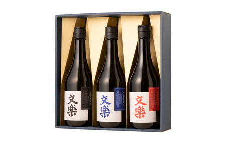 日本酒 北西酒造 文楽 純吟・純米・本醸造 720ml 3種×各4本 計12本 埼玉県 上尾市