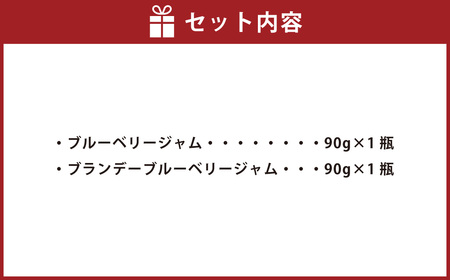 きび糖 仕込みの ブルーベリー ジャム 2種 セット 各90g×1瓶 ブルーベリージャム 瓶詰め 瓶 
