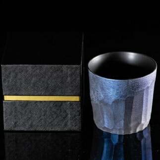 【泡が描く奇跡の模様】有田焼 麟 Lin Awa Old ロックカップ Blue 1個 化粧箱入り【金照堂】ウイスキーグラス ロックグラス 焼酎グラス 高級食器 有田焼 ギフト プレゼント A30-5