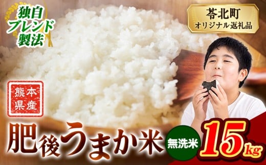 米  熊本県産 肥後うまか米 15kg 無洗米 精米 こめ  コメ お米 おこめ ブレンド米《9月下旬-11月上旬頃出荷》熊本県産  コメ お米 おこめ