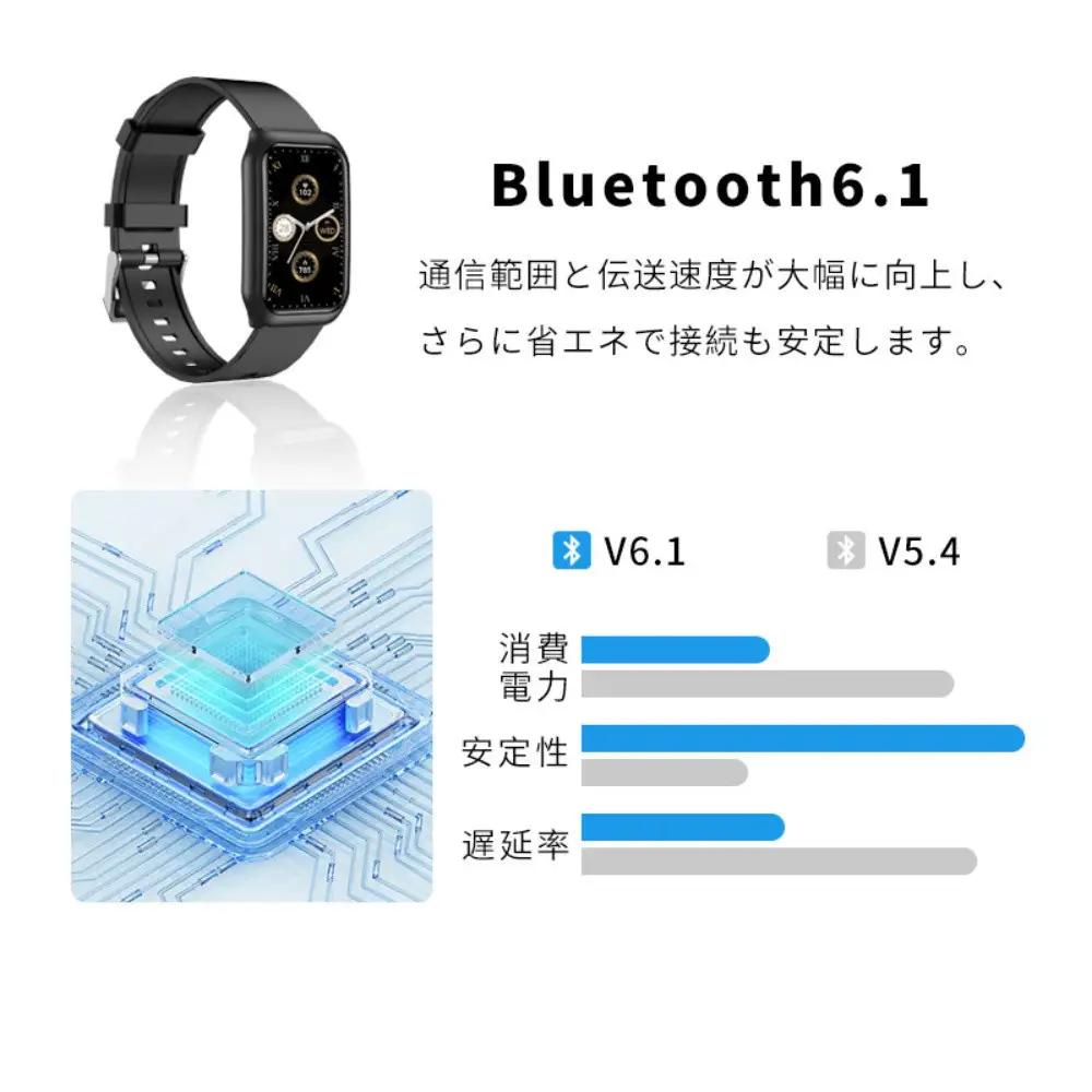 【シルバー】スマートウォッチ 通話機能付き 1.45インチ大画面 タッチスクリーン Bluetooth 6.1 音楽プレイヤー 消費カロリー 歩数計smart watch マルチ運動モード IP68防