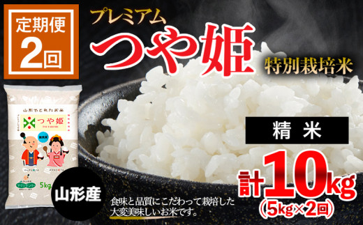 
【定期便2回】[令和5年産] プレミアムつや姫（特別栽培米）5kg FZ19-401
