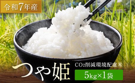 【令和7年産】つや姫 5kg×1 CO2削減 環境配慮米｜7年産米 つや姫 ブランド米 銘柄米 SDG’s 宮城県角田市産 米 コメ 白米 精米