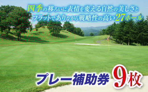 パーシモンカントリークラブ プレー補助券9枚分  ゴルフ場利用券 ゴルフプレー券 プレー券 スポーツ ゴルフ チケット F20C-094