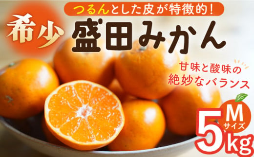 【数量限定】盛田みかん Mサイズ 約5kg （約45～55個前後）ー2024年12月より発送ー 長与町/山口農園 [EBI002] 盛田 もりた みかん 柑橘 果物 くだもの フルーツ 季節限定 先行予約 数量限定 希少 稀少 温州みかん ミカン 5kg 産地直送 長崎県産 長与町