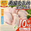 【ふるさと納税】南国元気鶏ムネ肉(計10kg・500g×20P)鶏肉 小分け むね肉 胸肉 鹿児島 国産 九州産 冷凍 サラダチキン 蒸し鶏 唐揚げ とり天【マルイ食品】