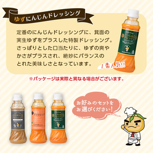 ＜お試し＞自家製フレッシュドレッシング にんじん2種セット(ゆずにんじん・ごま/計2本) ふるさと納税 箕面市 特産品 大阪府 箕面市 ドレッシング 野菜 ごま にんじん ゆずにんじん セット ギフト
