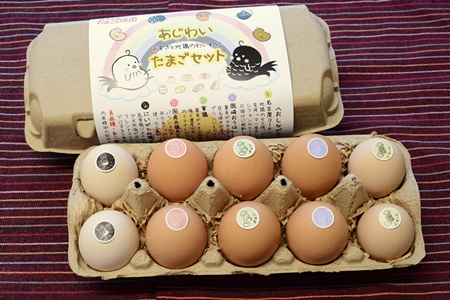 【あずさと四種の地鶏詰め合わせ】あじわいたまごセット ひよころ鶏園 1R01010