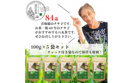 自社製造の深蒸しの八女茶！茶ごころ100g入り5袋セット　008-005