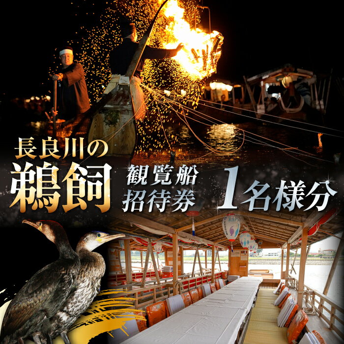 【ふるさと納税】利用券 ぎふ長良川の鵜飼観覧乗合船招待券 1名様分 岐阜 観光 チケット 旅行 鵜飼い 鮎 伝統 日本遺産 重要無形民俗文化財 遊覧船 人気 1名 鵜飼 観覧船 乗合船 体験 長良川 信長公のおもてなし ギフト プレゼント 岐阜市/鵜飼観覧船事務所[ANBA005]